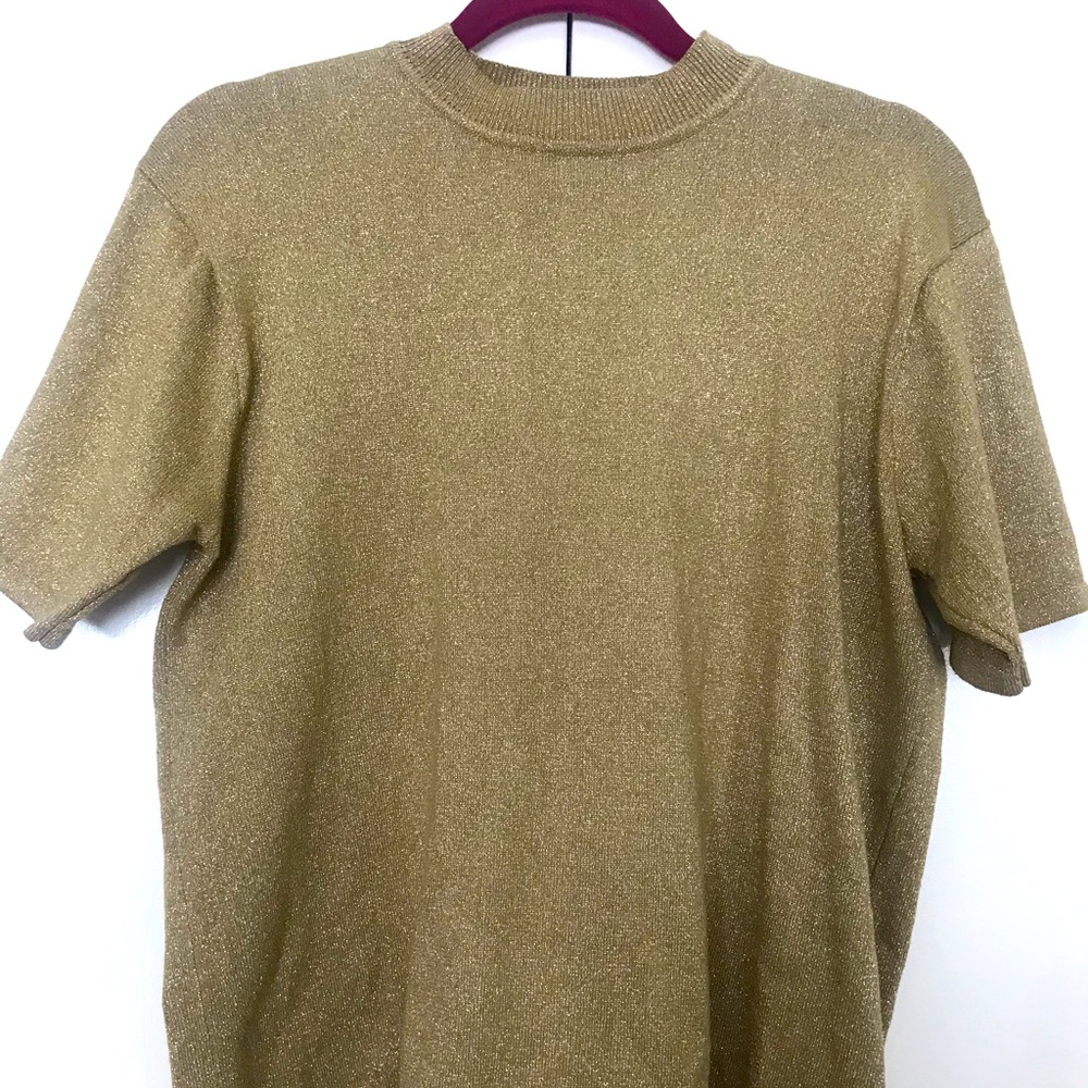 Vintage Shimmery Gold Knit Tee